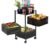 3 Layer Kitchen Rotating Trolley Portable Storage Rack