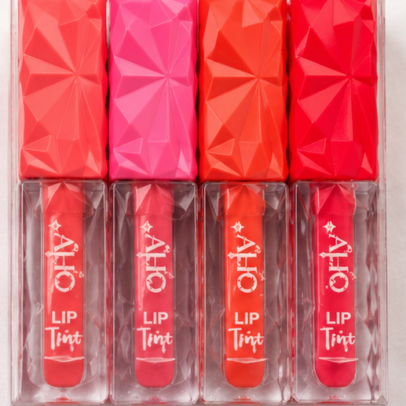 AHO Lip Tint Set of 4 long lasting matte lip colors in vibrant shades
