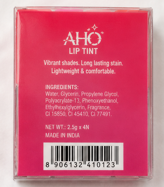 AHO Lip Tint Set of 4 Long Lasting Matte Lip Colors - Image 3