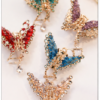 Colorful Butterfly Rhinestone Hair Claw Clips
