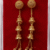 DMG Ornaments gold plated long dangler earrings with traditional bell design for women.