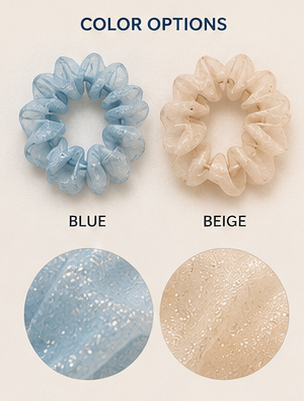Glitter Mesh Scrunchies Soft Stylish Sparkling Hair Accessories for Women and Girls - Image 3