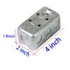 Modular 3 Box Metal Electrical Box for modular switches and sockets with durable rust-resistant metal construction for safe electrical installation.