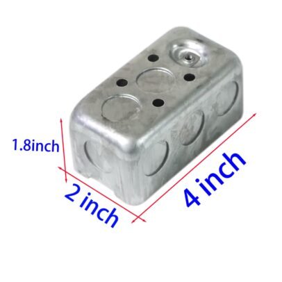Modular 3 Box Metal Electrical Box for modular switches and sockets with durable rust-resistant metal construction for safe electrical installation.