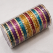 Orna Multicolor Glitter Bangles Set for Women & Girls - Image 4