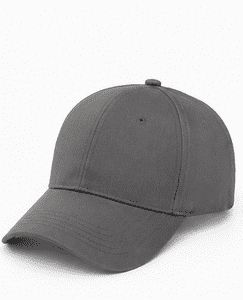 Plain adjustable baseball cap in black, navy blue and grey color for men and women casual wear.