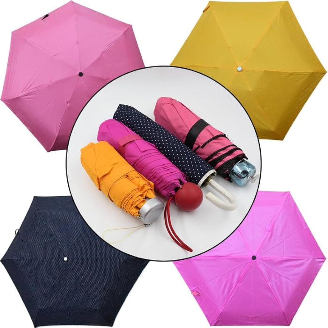Small Folding Waterproof Umbrella for Men & Women | Multicolor Travel Umbrella - Image 5