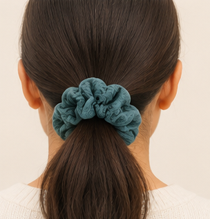 Soft Velvet Scrunchies Hair Bands for Girls (4 Pieces Set) - Image 3