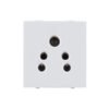 White 16 amp 5 pin modular electrical socket for switch board installation