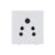 White 16 amp 5 pin modular electrical socket for switch board installation