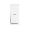 White 16 amp modular electrical switch for home and office switch board installation
