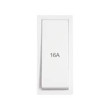 White 16 amp modular electrical switch for home and office switch board installation