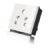 White 6 amp modular electrical socket for home and office switch board installation