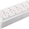 White extension board with long electric wire and multiple power sockets for home and office use