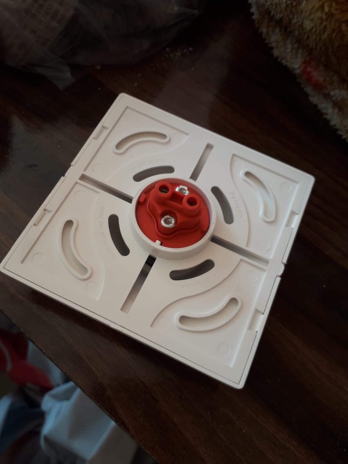 White modular electrical bulb holder socket board for wall installation - Image 6