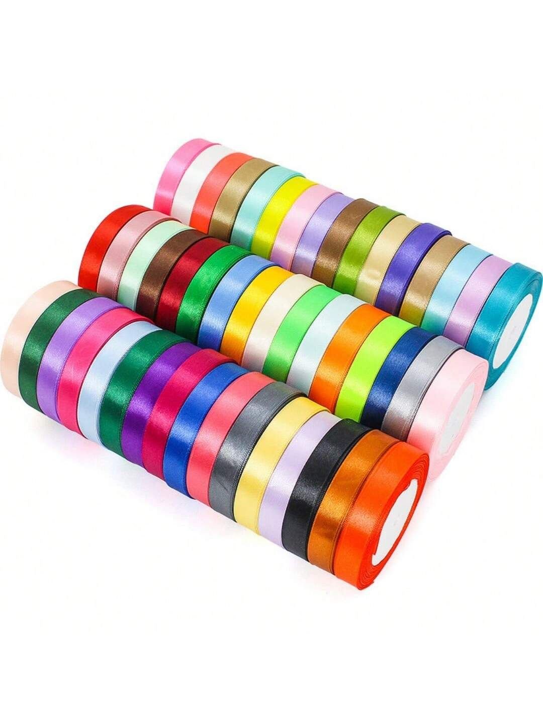 12 Color Satin Ribbon Roll Set 120M | 9mm Double Sided Polyester Decorative Ribbon for Gift Wrapping, Crafts & DIY Projects - Image 4