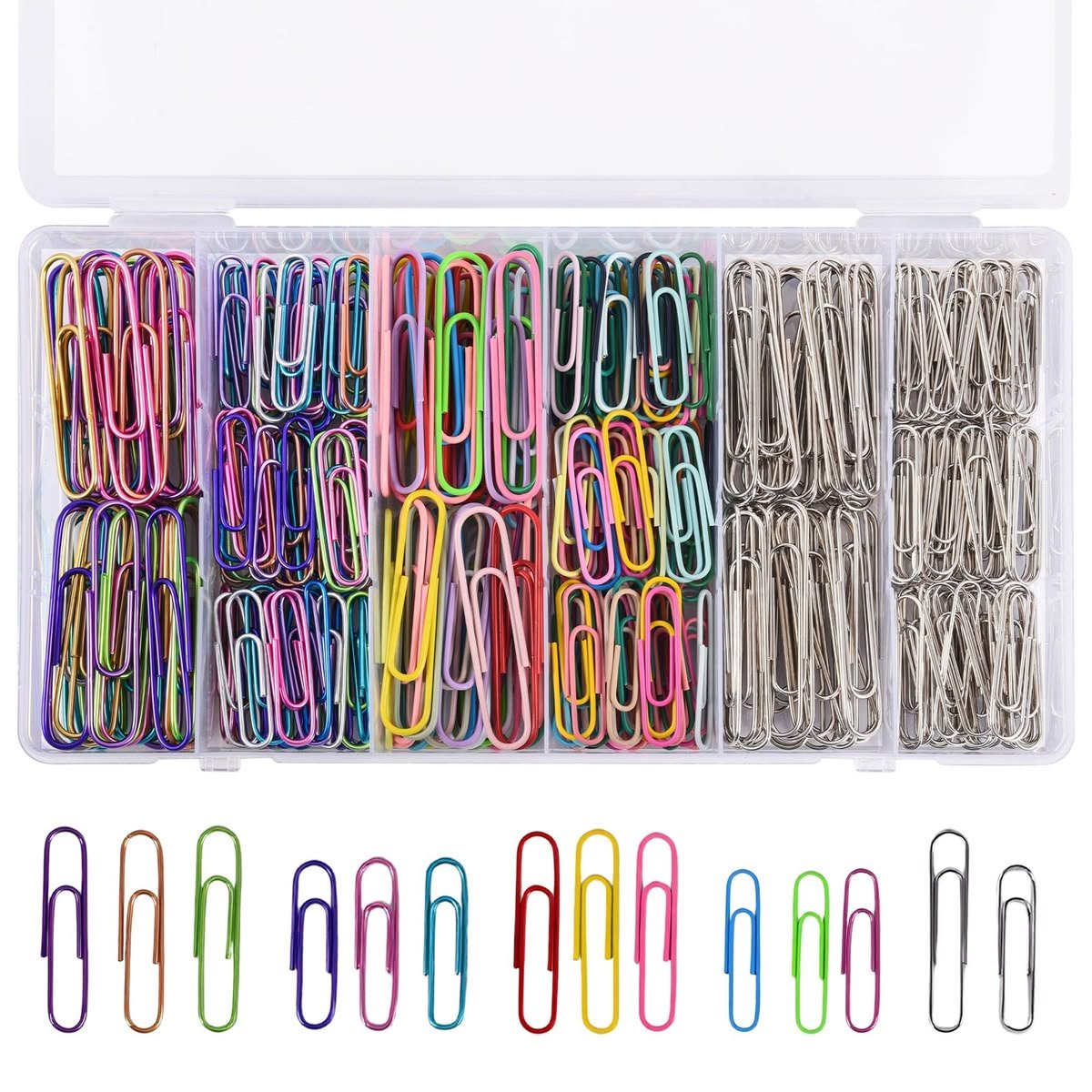 Multi-Purpose Office Stationery Kit 216 PCS – Paper Clips, Binder Clips & Push Pins Set - Image 2