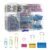 216 PCS Stationery Organizer Kit with Colorful Paper Clips Binder Clips Push Pins and Rubber Bands