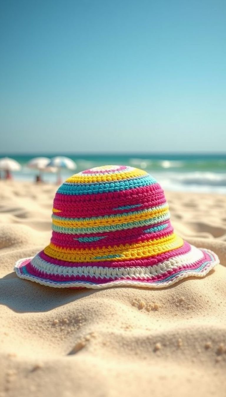 Women's Summer Beach Sun Hat Wide Brim Straw Hat for Travel & Outdoor Use - Image 5