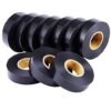 Black electrical insulation tape pack of 10 PVC adhesive tape rolls