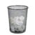 Black round metal mesh waste paper basket dustbin for office desk home and workspace