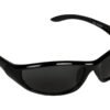 Black wraparound sports sunglasses for men with UV protection lenses designed for driving, cycling, outdoor activities and active lifestyles