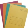 Colorful record files pack of 50 in assorted yellow, green, blue, orange and pink colors for office and school document storage