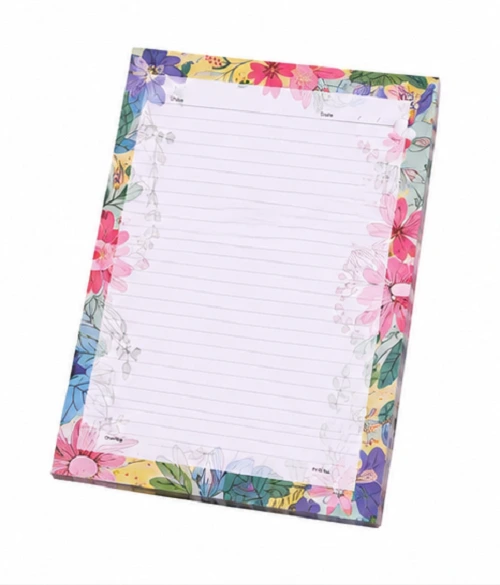 Floral Design Writing Pad Sheets (20 Pages Each) – Pack of 5 Decorative Ruled Writing Pads - Image 4