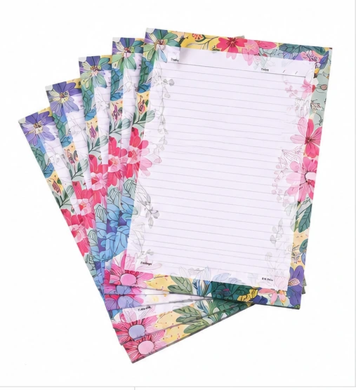 Floral Design Writing Pad Sheets (20 Pages Each) – Pack of 5 Decorative Ruled Writing Pads - Image 5