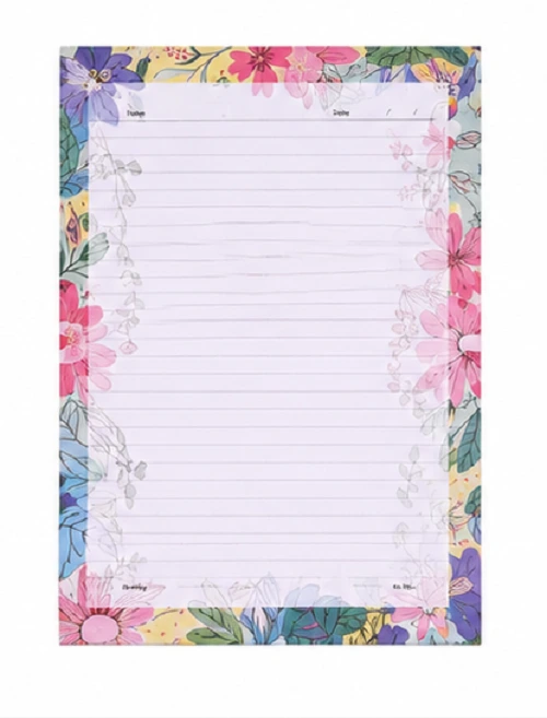 Floral Design Writing Pad Sheets (20 Pages Each) – Pack of 5 Decorative Ruled Writing Pads - Image 6