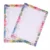 Floral Design Ruled Writing Pad Sheets with Colorful Flower Border for Notes and Letter Writing