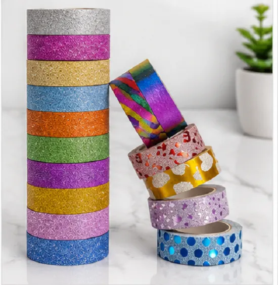 Glitter Washi Tape Set Pack of 20 Rolls | Decorative Craft Tape for Scrapbooking, DIY Art, Journals & Gift Wrapping - Image 4