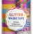 Glitter washi tape pack of 10 rolls with colorful decorative designs for scrapbooking, journaling and DIY craft projects.