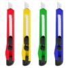 Heavy duty paper cutter knife 5 PCS pack with retractable stainless steel blades for office, school, packaging and craft applications.