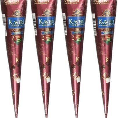 Kaveri Herbal Mehendi Cones Pack of 12 ready-to-use natural henna cones for bridal, festive and traditional mehendi designs