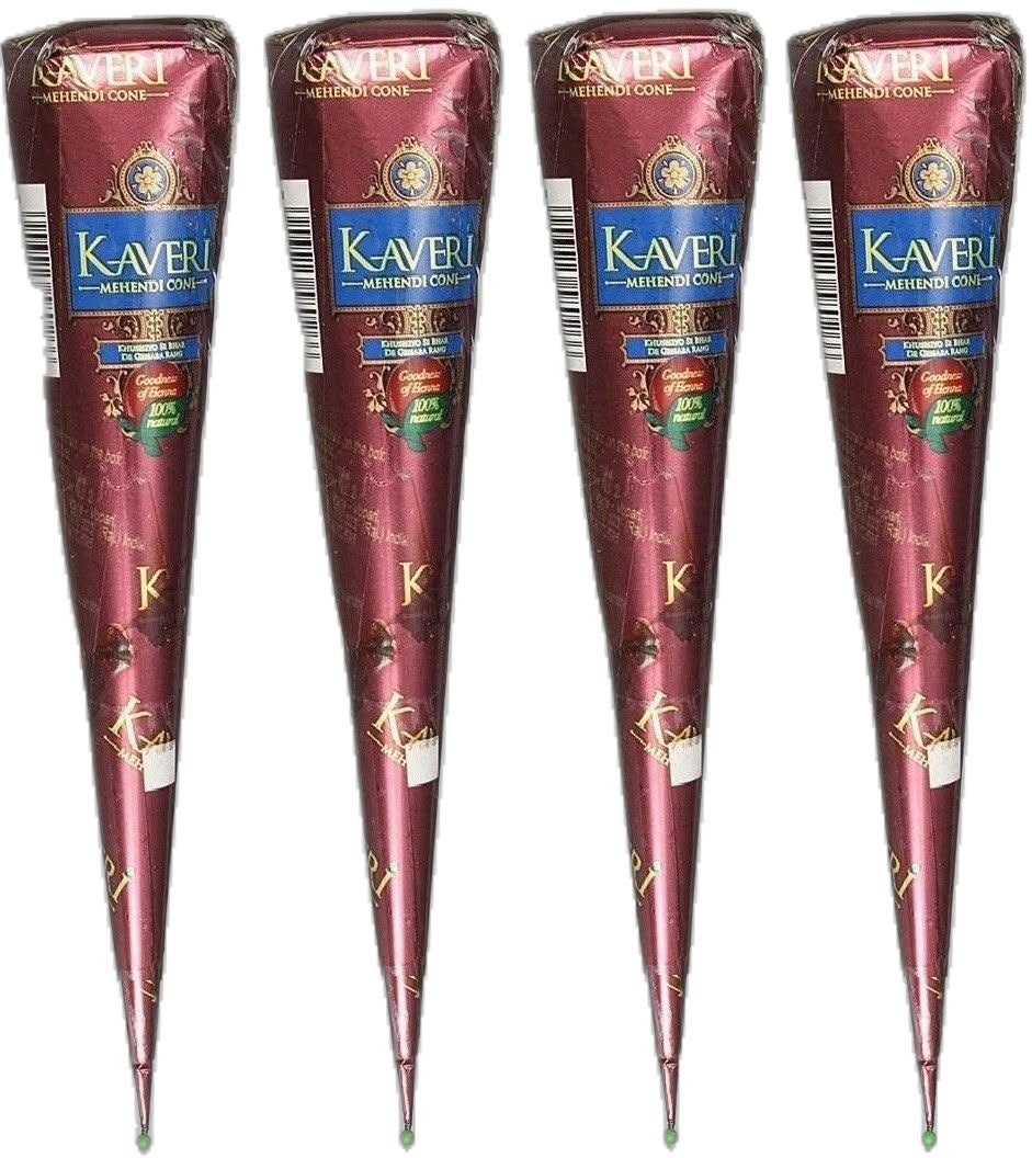 Kaveri Herbal Mehendi Cones Pack of 12 ready-to-use natural henna cones for bridal, festive and traditional mehendi designs