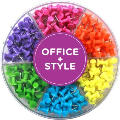 Colorful Push Pins for Notice Board Pack of 100