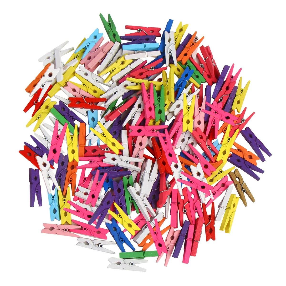 Colorful Wooden Mini Cloth Clips for Craft, Decoration & Photo Hanging (Pack of 50) - Image 7