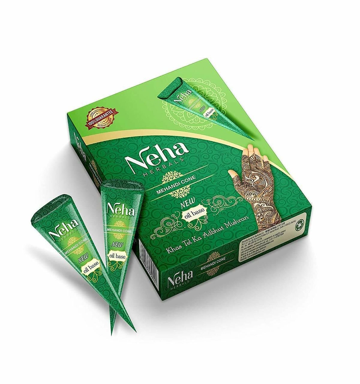 Neha Premium Herbal Mehndi Cones Pack of 12 for Bridal & Festive Designs - Image 6