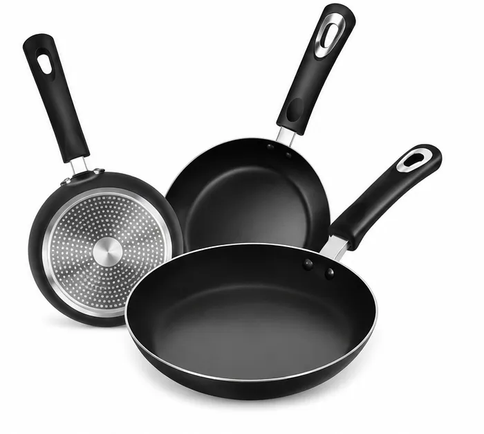 Non-Stick Fry Pan Set Pack of 3 – Multipurpose Cooking Pan Combo - Image 6