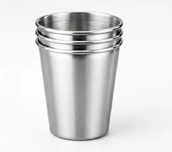 Stainless Steel Tumbler Glass Set Pack of 6 – Reusable Drinking Glasses - Image 3