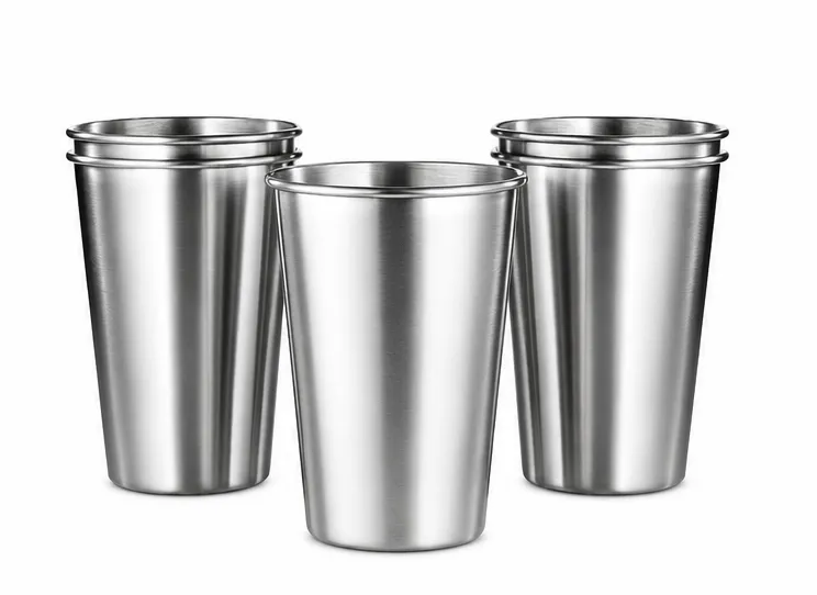 Stainless Steel Tumbler Glass Set Pack of 6 – Reusable Drinking Glasses - Image 6