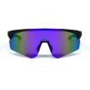 Rainbow mirror lens sports sunglasses with wraparound shield design for cycling, running, biking, outdoor sports and UV protection