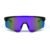 Rainbow mirror lens sports sunglasses with wraparound shield design for cycling, running, biking, outdoor sports and UV protection