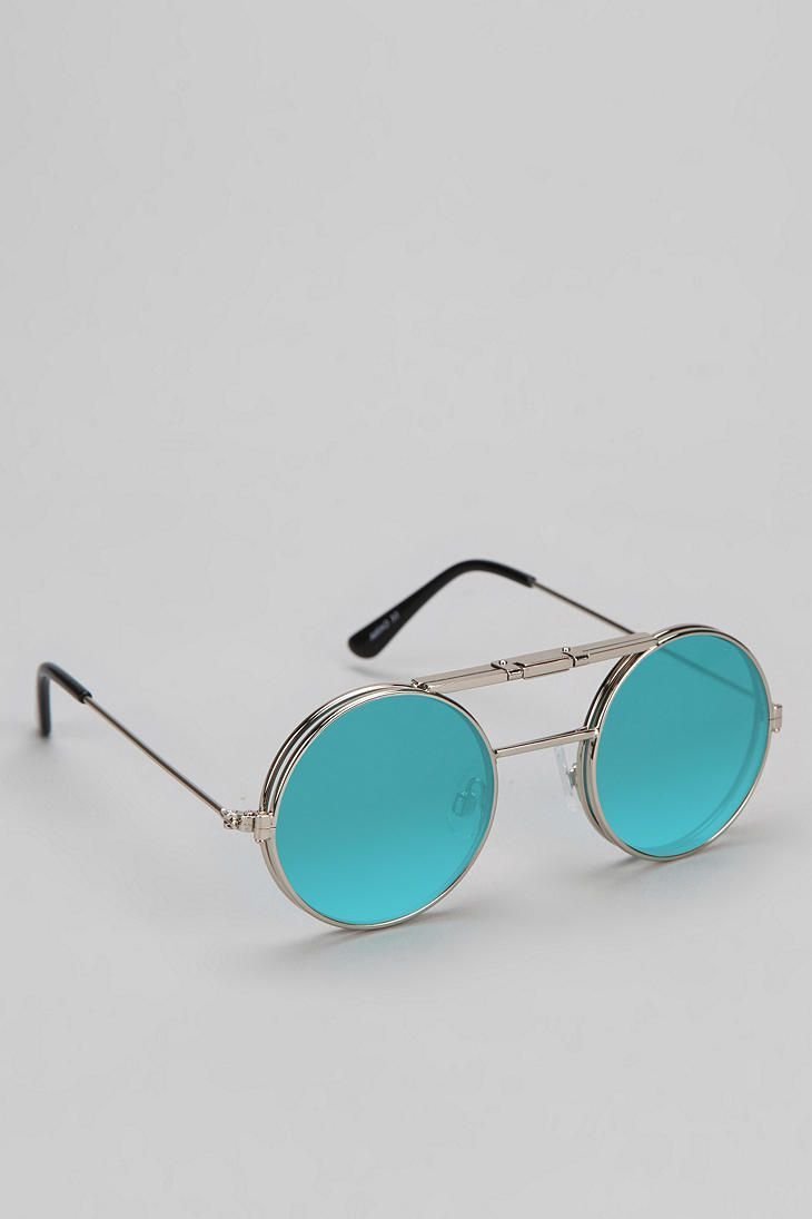 Retro Round Frame Sunglasses for Men and Women Vintage Fashion Eyewear - Image 4