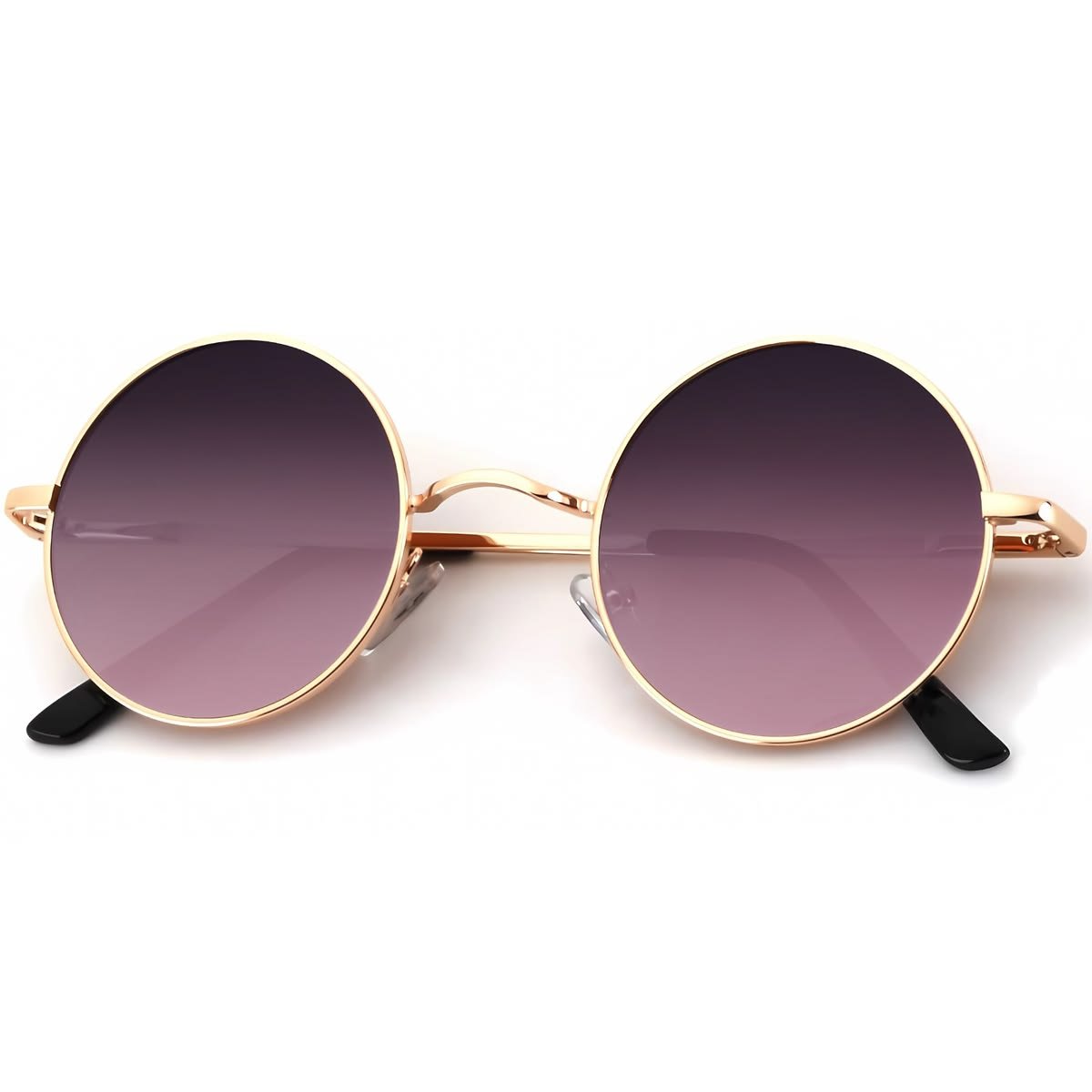 Retro Round Frame Sunglasses for Men and Women Vintage Fashion Eyewear - Image 6
