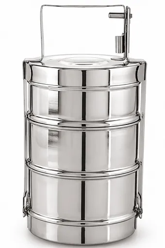 Stainless Steel 3 Tier Tiffin Lunch Box | Leak Resistant Food Storage Carrier for Office, School & Travel - Image 6