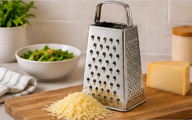 Stainless Steel 4 Side Vegetable Grater | Multipurpose Cheese, Fruit & Vegetable Slicer for Kitchen - Image 4
