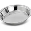 Round stainless steel parat bowl for dough kneading, flour mixing and kitchen food preparation.