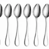 Pack of 6 stainless steel tea spoons with mirror finish